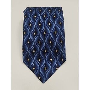 Robert Talbott Necktie Silk USA Jacobson's Blue Gold Diamonds Pattern 4x58